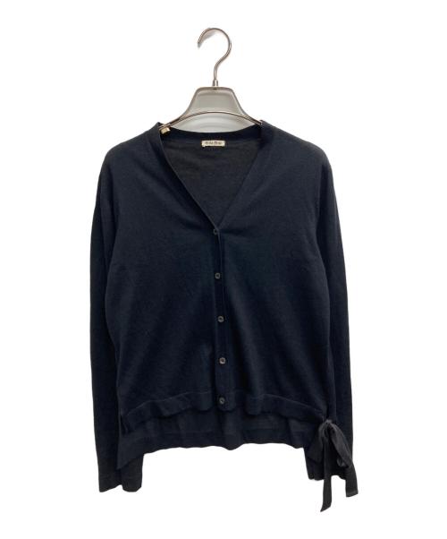MIU MIU（ミュウミュウ）MIU MIU (ミュウミュウ) カシミヤニットカーディガン ブラック サイズ:40の古着・服飾アイテム