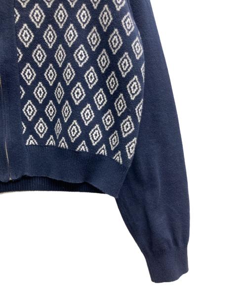 TTT MSW（ティー モダンストリートウェア）TTT MSW (ティー) Diamond Knit Polo ネイビー サイズ:Sの古着・服飾アイテム
