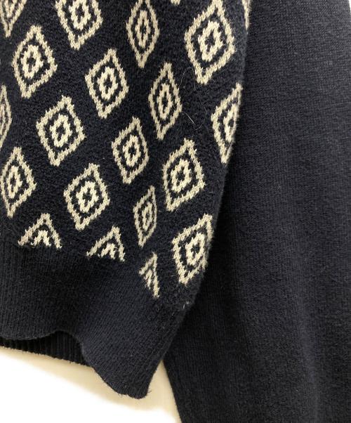 TTT MSW（ティー モダンストリートウェア）TTT MSW (ティー) Diamond Knit Polo ネイビー サイズ:Sの古着・服飾アイテム