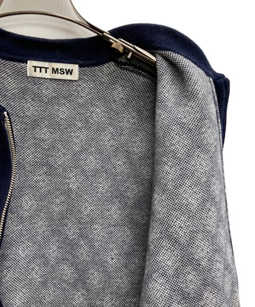 TTT MSW（ティー モダンストリートウェア）TTT MSW (ティー) Diamond Knit Polo ネイビー サイズ:Sの古着・服飾アイテム