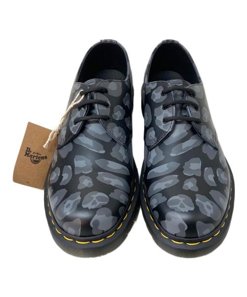 Dr.Martens（ドクターマーチン）Dr.Martens (ドクターマーチン) Skull Leopard Print Oxfords/３ホールシューズ ブラック サイズ:EU42 未使用品の古着・服飾アイテム