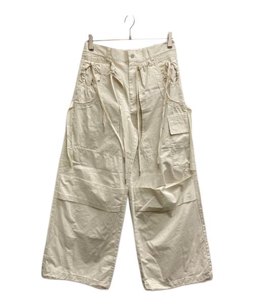 SLY（スライ）SLY (スライ) TUCK WIDE WOVEN パンツ ベージュ サイズ:1の古着・服飾アイテム
