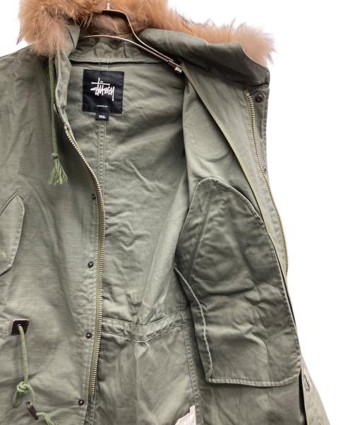 stussy（ステューシー）stussy (ステューシー) ワッペン付モッズコート カーキ サイズ:Sの古着・服飾アイテム