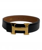 HERMESエルメス）の古着「コンスタンスベルト」｜ゴールド×ブラック