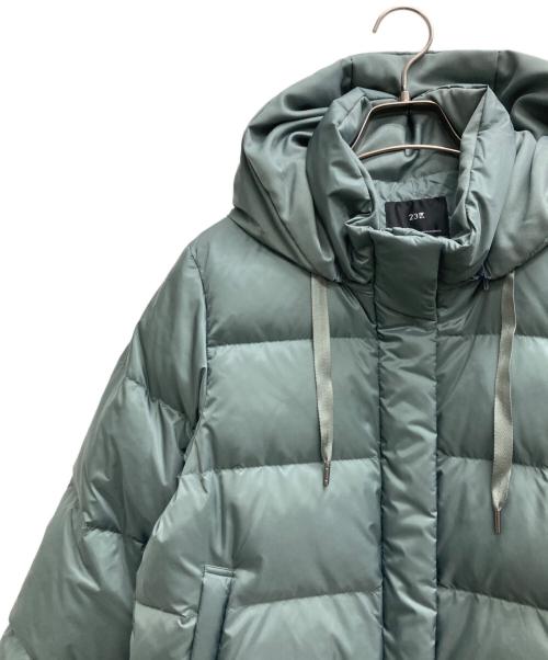 23区（ニジュウサンク）23区 (ニジュウサンク) 24AW シレータフタ コンパクト ダウンコート 黄緑 サイズ:36 未使用品の古着・服飾アイテム