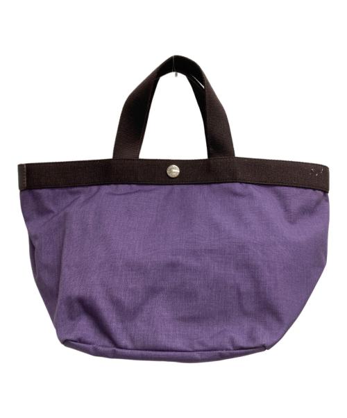 Herve Chapelier（エルベシャプリエ）Herve Chapelier (エルベシャプリエ) 舟形トートバッグM パープル×ブラウンの古着・服飾アイテム