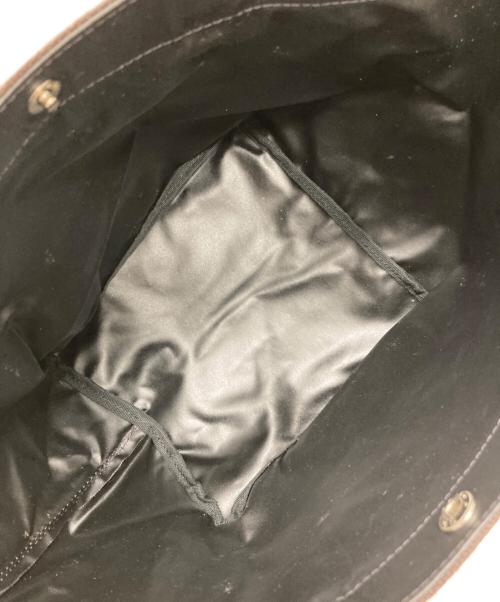 Herve Chapelier（エルベシャプリエ）Herve Chapelier (エルベシャプリエ) 舟形トートバッグM パープル×ブラウンの古着・服飾アイテム