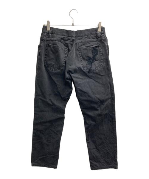 DOLCE & GABBANA（ドルチェ＆ガッバーナ）DOLCE & GABBANA (ドルチェ＆ガッバーナ) バラ刺繍デニムパンツ ブラック サイズ:14 GOLDの古着・服飾アイテム