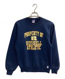 RUSSELL ATHLETIC（ラッセルアスレチック）の古着「前Vプリントスウェット」｜ネイビー