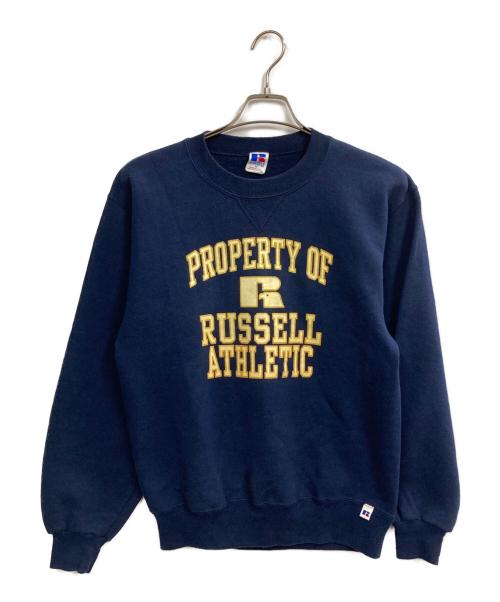 RUSSELL ATHLETIC（ラッセルアスレチック）RUSSELL ATHLETIC (ラッセルアスレチック) 前Vプリントスウェット ネイビー サイズ:Mの古着・服飾アイテム