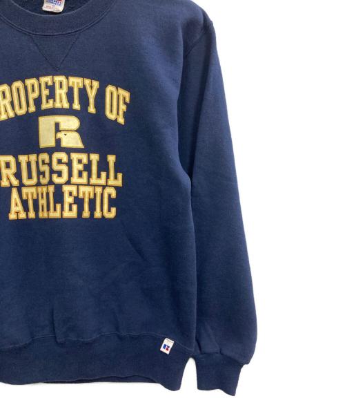 RUSSELL ATHLETIC（ラッセルアスレチック）RUSSELL ATHLETIC (ラッセルアスレチック) 前Vプリントスウェット ネイビー サイズ:Mの古着・服飾アイテム