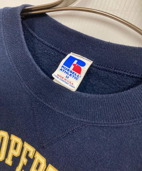 RUSSELL ATHLETIC（ラッセルアスレチック）RUSSELL ATHLETIC (ラッセルアスレチック) 前Vプリントスウェット ネイビー サイズ:Mの古着・服飾アイテム