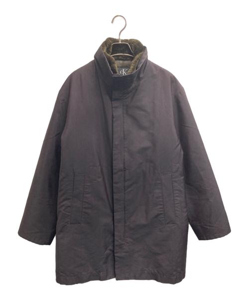 ck Calvin Klein（シーケーカルバンクライン）ck Calvin Klein (シーケーカルバンクライン) 襟ボアライナー付コート ブラウン サイズ:Lの古着・服飾アイテム