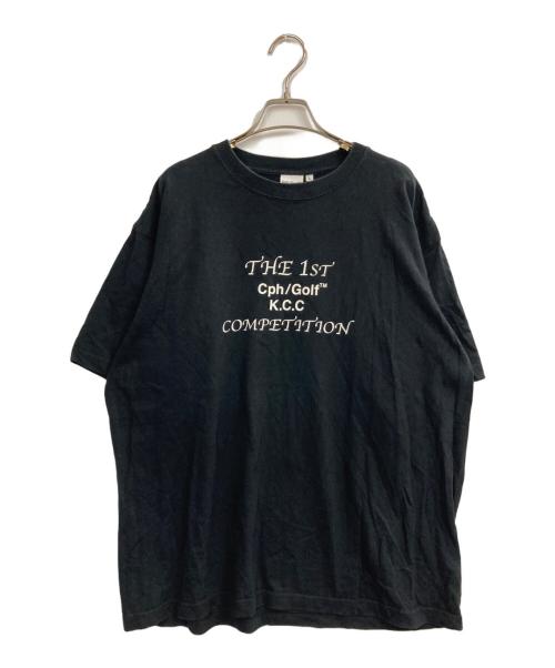 cPH/gOLF（キャプテンズヘルム ゴルフ）cph/golf (キャプテンズヘルム ゴルフ) プリントTシャツ ブラック サイズ:Lの古着・服飾アイテム