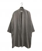 evam evaエヴァムエヴァ）の古着「アンゴラウールローブコート」｜グレー