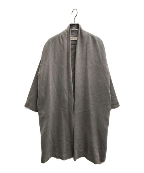 evam eva（エヴァムエヴァ）evam eva (エヴァムエヴァ) アンゴラウールローブコート グレー サイズ:1の古着・服飾アイテム