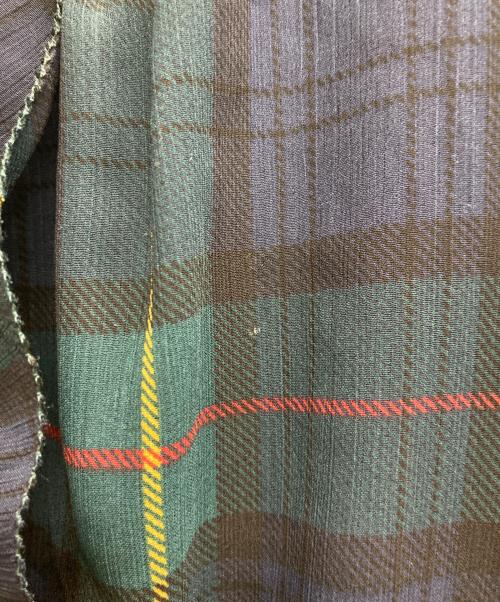 LAUREN RALPH LAUREN（ローレンラルフローレン）LAUREN RALPH LAUREN (ローレンラルフローレン) チェックロングワンピース グリーン×ネイビー サイズ:12の古着・服飾アイテム