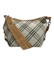 BURBERRY BLUE LABEL（バーバリーロンドンブルーレーベル）の古着「ノバチェックショルダーバッグ」｜ベージュ