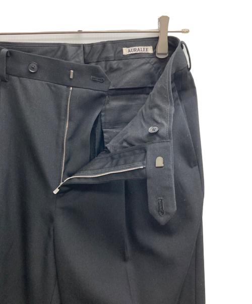 AURALEE（オーラリー）AURALEE (オーラリー) 25AW LIGHT WOOL MAX GABARDINE TWO-TUCK SLACKS ブラック サイズ:3の古着・服飾アイテム