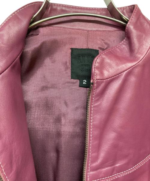 ANNA SUI（アナスイ）ANNA SUI (アナスイ) レザージャケット パープル サイズ:2の古着・服飾アイテム