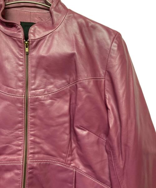 ANNA SUI（アナスイ）ANNA SUI (アナスイ) レザージャケット パープル サイズ:2の古着・服飾アイテム