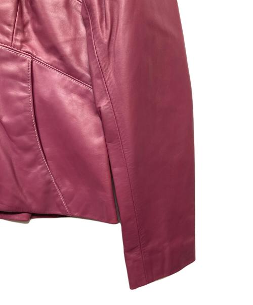 ANNA SUI（アナスイ）ANNA SUI (アナスイ) レザージャケット パープル サイズ:2の古着・服飾アイテム