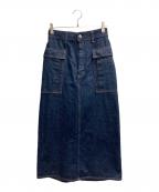 atelier SOMETHINGアトリエ サムシング）の古着「BIG POCKET SKIRT」｜インディゴ