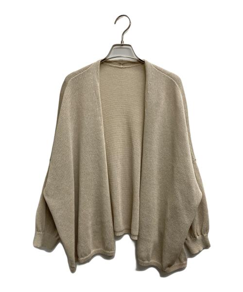 Spick and Span（スピックアンドスパン）Spick and Span (スピックアンドスパン) ペーパーヤーンカーディガン ベージュ サイズ:記載なし（実寸サイズを参照ください）の古着・服飾アイテム