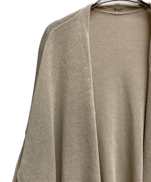 Spick and Span（スピックアンドスパン）Spick and Span (スピックアンドスパン) ペーパーヤーンカーディガン ベージュ サイズ:記載なし（実寸サイズを参照ください）の古着・服飾アイテム