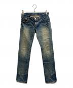 Hysteric Glamourヒステリックグラマー）の古着「スタッズローライズデニムパンツ」｜インディゴ