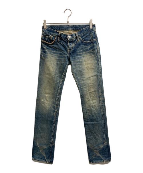 Hysteric Glamour（ヒステリックグラマー）Hysteric Glamour (ヒステリックグラマー) スタッズローライズデニムパンツ インディゴ サイズ:Sの古着・服飾アイテム
