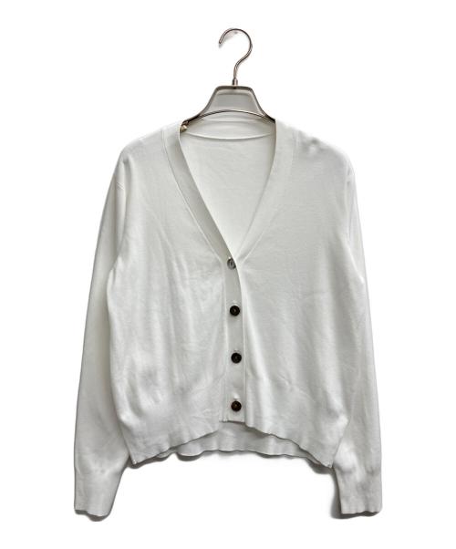 SOEJU（ソージュ）SOEJU (ソージュ) Vネックショートニットカーディガン ホワイト サイズ:Fの古着・服飾アイテム