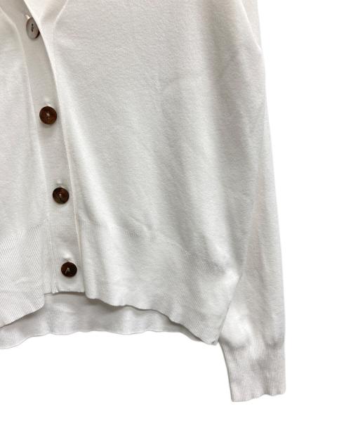 SOEJU（ソージュ）SOEJU (ソージュ) Vネックショートニットカーディガン ホワイト サイズ:Fの古着・服飾アイテム