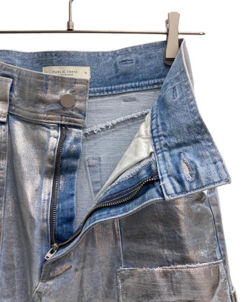 UNITED TOKYO（ユナイテッドトーキョー）UNITED TOKYO (ユナイテッドトーキョー) メタリックデニムスカート インディゴ サイズ:2の古着・服飾アイテム