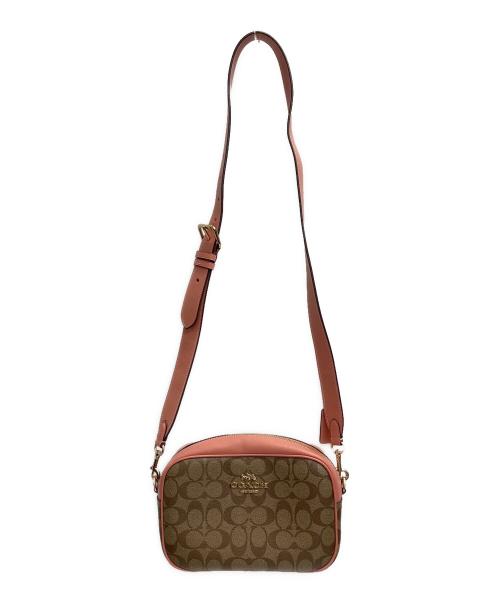 COACH（コーチ）COACH (コーチ) シグネチャーショルダーバッグ ピンクの古着・服飾アイテム