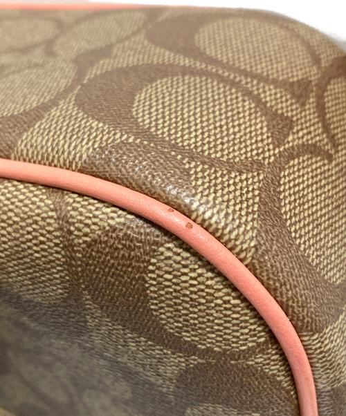 COACH（コーチ）COACH (コーチ) シグネチャーショルダーバッグ ピンクの古着・服飾アイテム