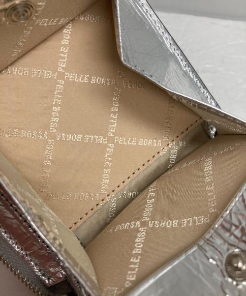 PELLE BORSA（ペレボルサ）PELLE BORSA (ペレボルサ) コンパクトウォレット シルバーの古着・服飾アイテム