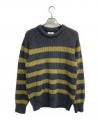 Oliver Spencerオリヴァースペンサー）の古着「ボーダーニット」｜グレー