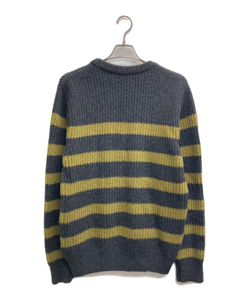 Oliver Spencer（オリヴァースペンサー）Oliver Spencer (オリヴァースペンサー) ボーダーニット グレー サイズ:Lの古着・服飾アイテム