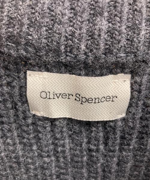 Oliver Spencer（オリヴァースペンサー）Oliver Spencer (オリヴァースペンサー) ボーダーニット グレー サイズ:Lの古着・服飾アイテム