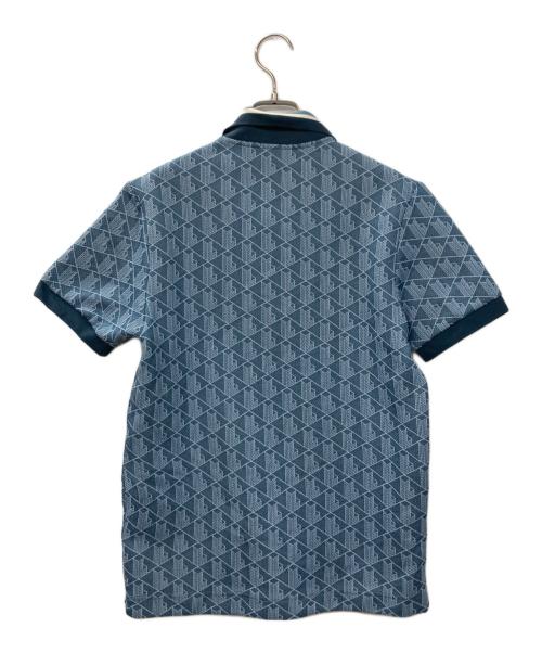 LACOSTE（ラコステ）LACOSTE (ラコステ) モノグラムジャカードポロシャツ ブルー サイズ:XSの古着・服飾アイテム