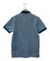 LACOSTE (ラコステ) モノグラムジャカードポロシャツ ブルー サイズ:XS：8000円