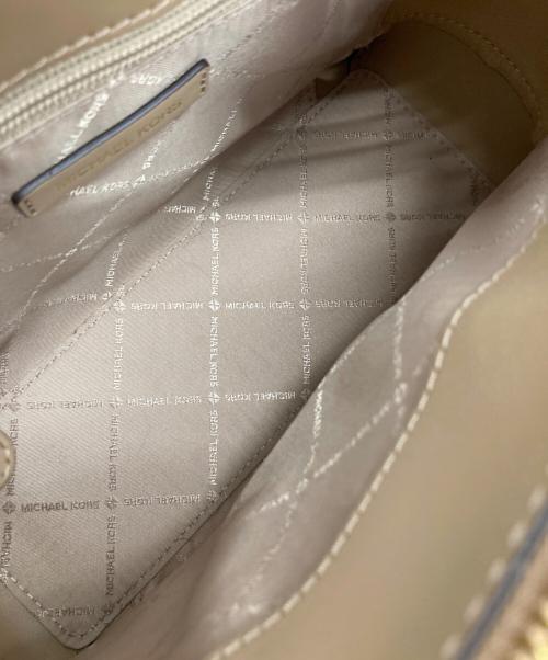 MICHAEL KORS（マイケル・コース）MICHAEL KORS (マイケル・コース) MKシグネチャー2WAYバッグ ホワイト×ベージュの古着・服飾アイテム