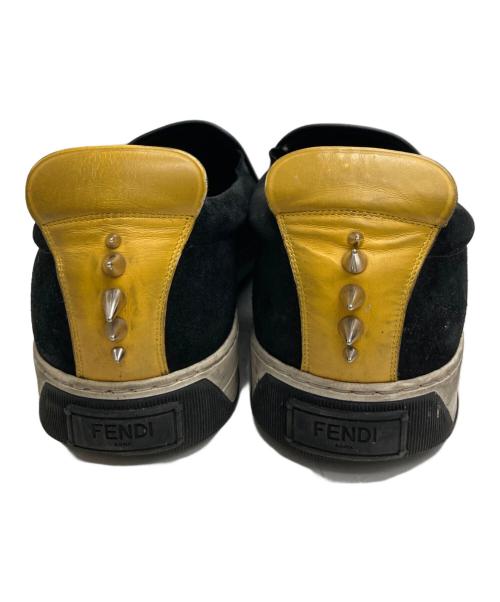 FENDI（フェンディ）FENDI (フェンディ) モンスターバッグズアイスリッポン ブラック×イエロー サイズ:91/2の古着・服飾アイテム