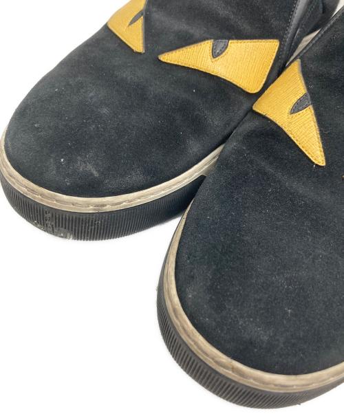 FENDI（フェンディ）FENDI (フェンディ) モンスターバッグズアイスリッポン ブラック×イエロー サイズ:91/2の古着・服飾アイテム