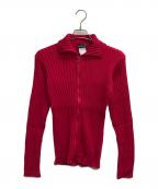 agnes b hommeアニエスベーオム）の古着「ニットジャケット」｜レッド