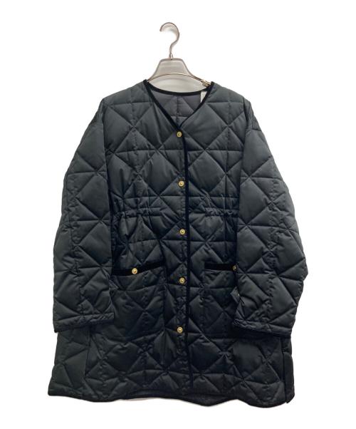 TAION（タイオン）TAION (タイオン) ROPE (ロペ) 軽量Ｖネックキルティング ミドルコート ブラック サイズ:38 未使用品の古着・服飾アイテム