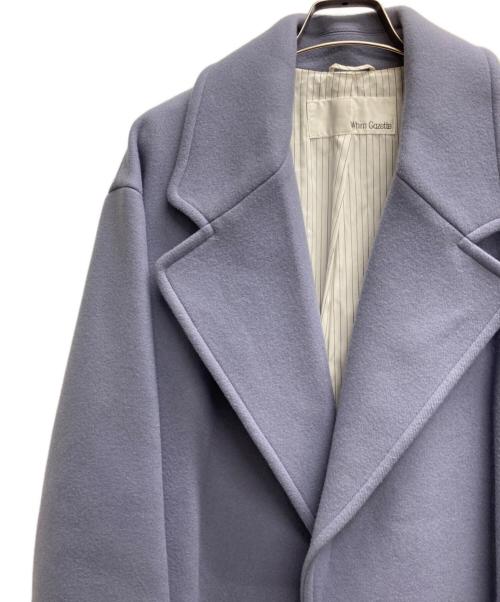 Whim Gazette（ウィムガゼット）Whim Gazette (ウィムガゼット) ダブルクロスオーバーコート ブルー サイズ:Fの古着・服飾アイテム