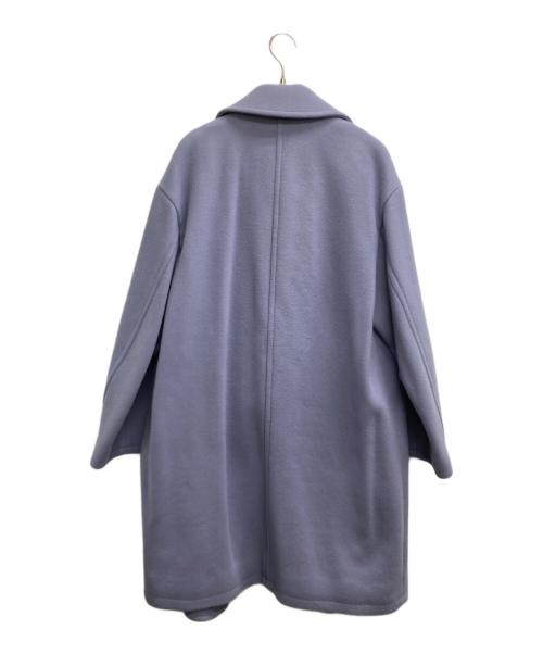Whim Gazette（ウィムガゼット）Whim Gazette (ウィムガゼット) ダブルクロスオーバーコート ブルー サイズ:Fの古着・服飾アイテム