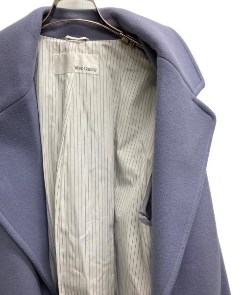 Whim Gazette（ウィムガゼット）Whim Gazette (ウィムガゼット) ダブルクロスオーバーコート ブルー サイズ:Fの古着・服飾アイテム